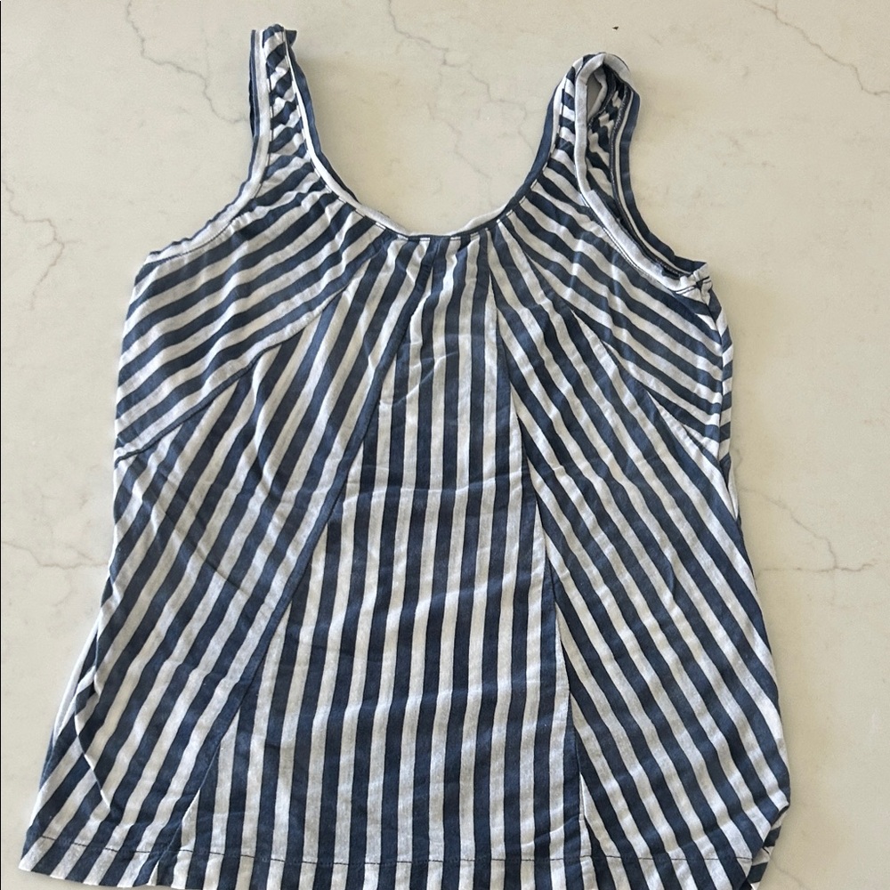 JCrew Striped Navy and White Women’s Tank Top